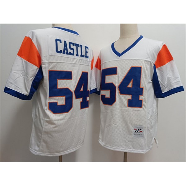 Blue Mountain State #54 Thad Castle White Stitched Jersey