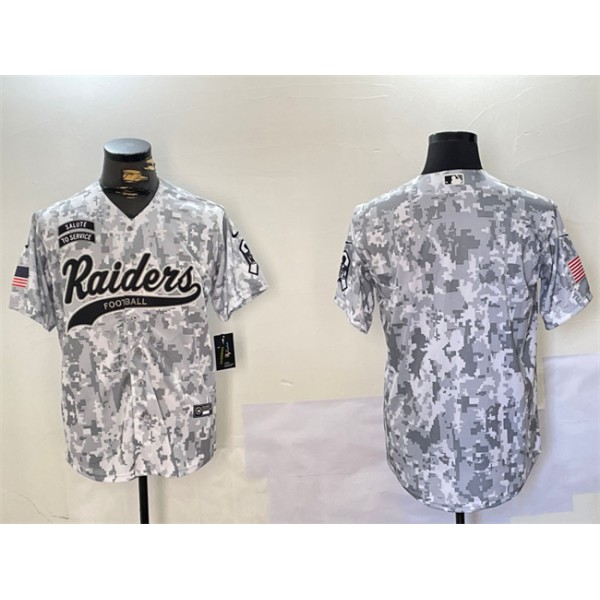 Las Vegas Raiders Blank 2024 Arctic Camo Salute To Service Stitched Jersey