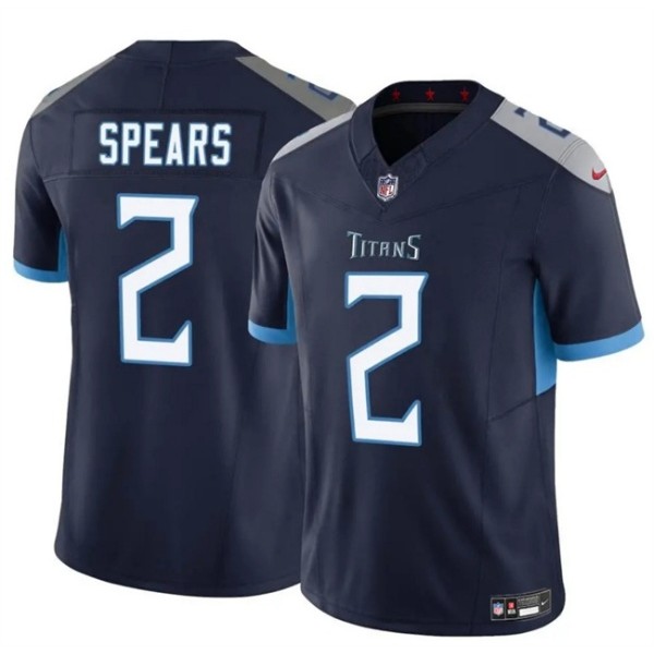 Tennessee Titans #2 Tyjae Spears Navy 2024 F.U.S.E. Vapor Limited Stitched Jersey
