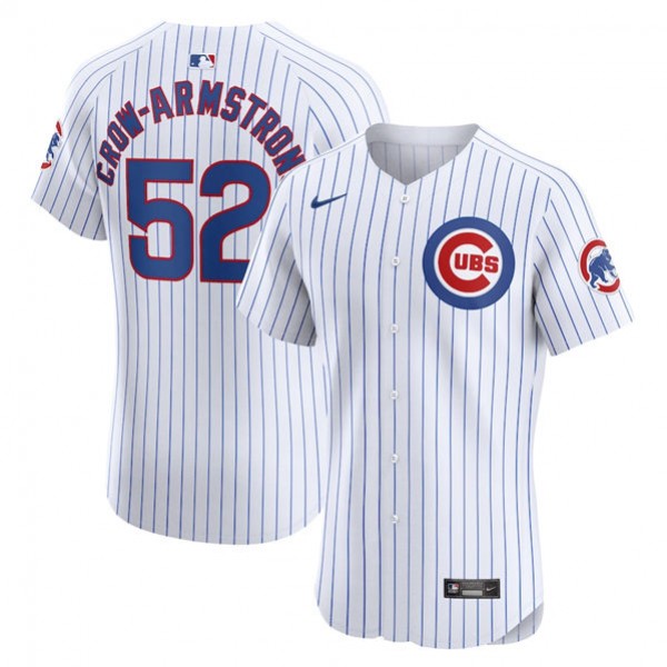 Chicago Cubs #52 Pete Crow-Armstrong White Home Elite Stitched Jersey