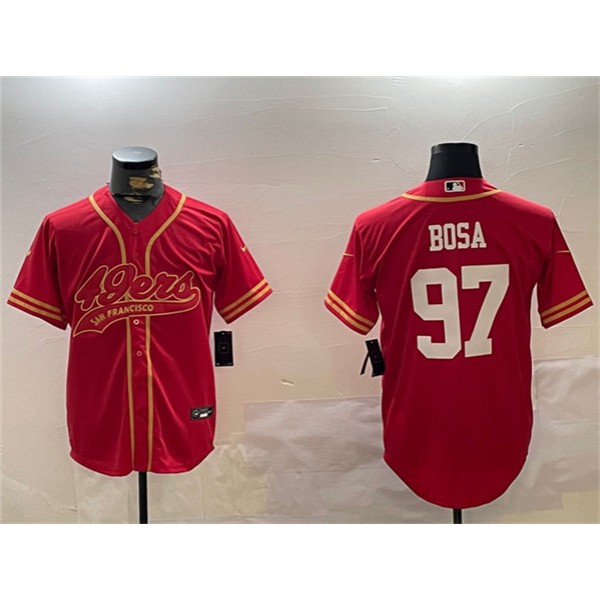 San Francisco 49ers #97 Nick Bosa Red Cool Base Stitched Jersey