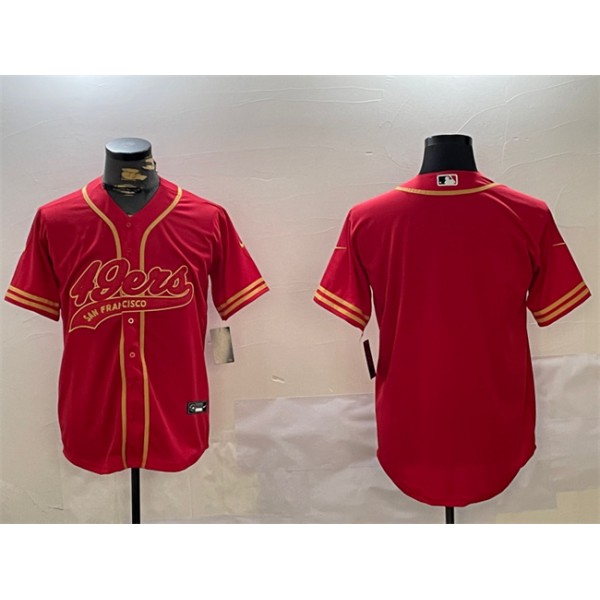 San Francisco 49ers Blank Red Cool Base Stitched Jersey