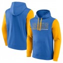 Los Angeles Chargers Blue Gold Outline Pullover Hoodie