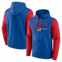 New York Giants Royal Red Outline Pullover Hoodie