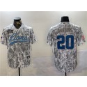 Detroit Lions #20 Barry Sanders 2024 Arctic Camo Salute To Service Stitched Jersey