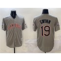 San Diego Padres #19 Tony Gwynn Gray With Patch Cool Base Stitched Jersey