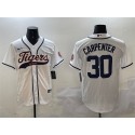 Detroit Tigers #30 Kerry Carpenter White With Patch Cool Base Stitched Jersey