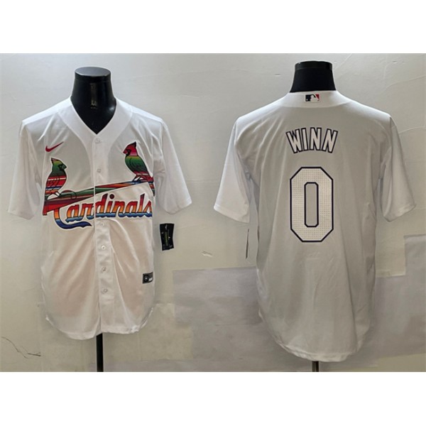 St. Louis Cardinals #0 Masyn Winn White Cool Base Stitched Jersey