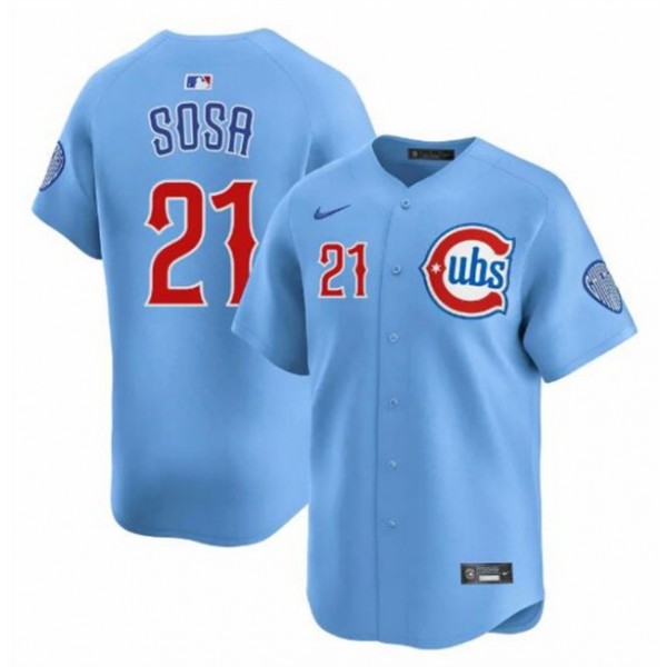 Chicago Cubs #21 Sammy Sosa Blue 2024 25 2nd Alternate Limited Stitched Jersey