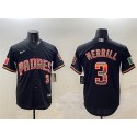 San Diego Padres #3 Jackson Merrill Black Mexico Cool Base Stitched Jersey