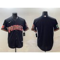 San Diego Padres Blank Black Mexico Cool Base Stitched Jersey