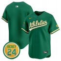Oakland Athletics Blank Green 2024 Limited With Rickey Henderson Patch Stitched Jersey