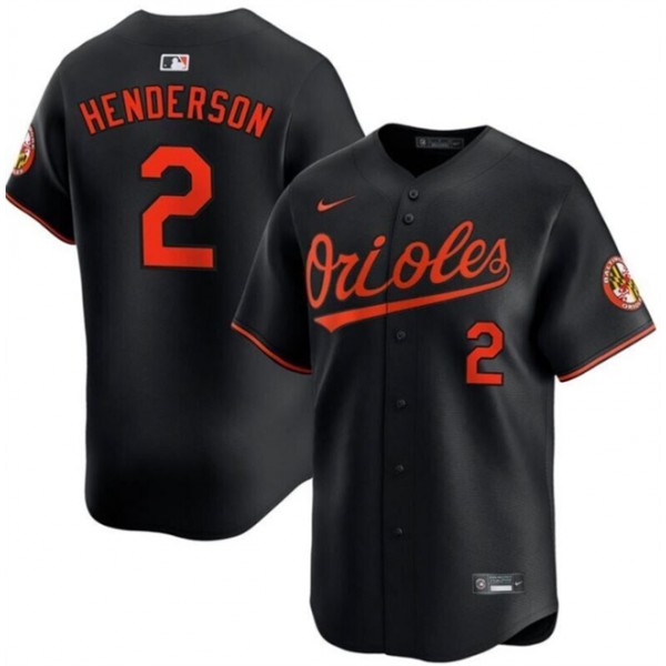 Baltimore Orioles #2 Gunnar Henderson Black Alternate Limited Stitched Jersey