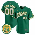Oakland Athletics Custom Green 2024 Limited With Rickey Henderson Patch Stitched Jersey