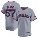 Cleveland Guardians #57 Shane Bieber Gray 2025 Alternate Limited Stitched Jersey