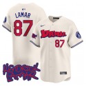 Brooklyn Dodgers #87 Kendrick Lamar Cream Limited Stitched Jersey