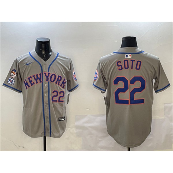 New York Mets #22 Juan Soto Gray 2025 Spring Training Alternate Limited Stitched Jersey