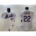 New York Mets #22 Juan Soto White 2025 Spring Training Home Limited Stitched Jersey