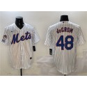 New York Mets #48 Jacob DeGrom White 2025 Spring Training Cool Base Stitched Jersey