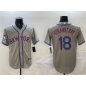 New York Mets #18 Darryl Strawberry Gray 2025 Spring Training Cool Base Stitched Jersey