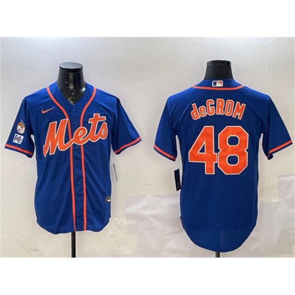 New York Mets #48 Jacob DeGrom Royal 2025 Spring Training Cool Base Stitched Jersey