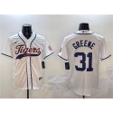 Detroit Tigers #31 Riley Greene White With Patch Cool Base Stitched Jersey