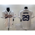 Detroit Tigers #29 Tarik Skubal White With Patch Cool Base Stitched Jersey