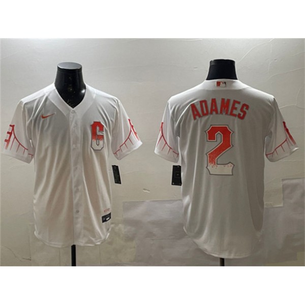 San Francisco Giants #2 Willy Adames White City Connect Cool Base Stitched Jersey
