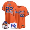 New York Mets #22 Juan Soto Orange 2025 Spring Training Stitched Jersey