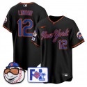New York Mets #12 Francisco Lindor Black 2025 Spring Training Stitched Jersey
