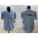 Chicago Cubs Team Big Logo Blue 2024 25 2nd Alternate Limited Stitched Jersey