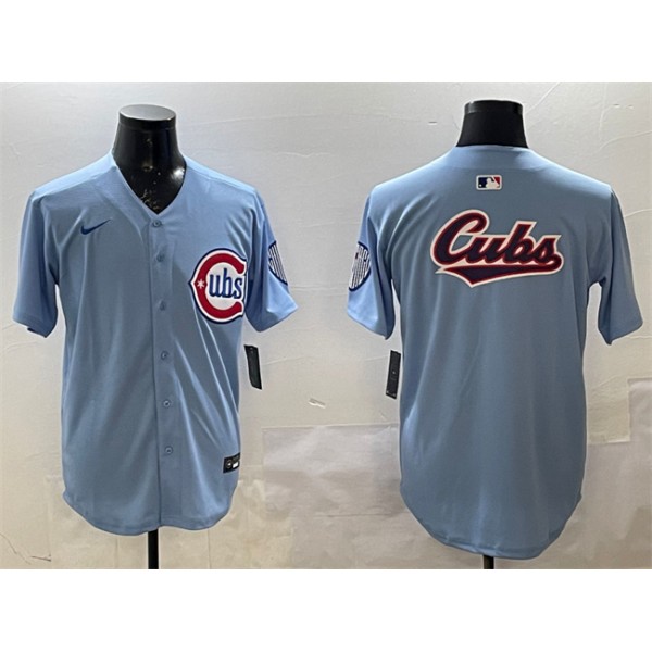 Chicago Cubs Team Big Logo Blue 2024 25 2nd Alternate Limited Stitched Jersey