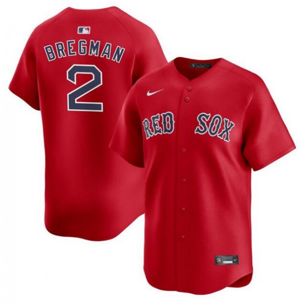 Boston Red Sox #2 Alex Bregman Red 2024 Alternate Limited Stitched Jersey