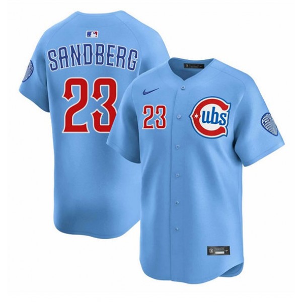 Chicago Cubs #23 Ryne Sandberg Blue 2024 25 2nd Alternate Limited Stitched Jersey