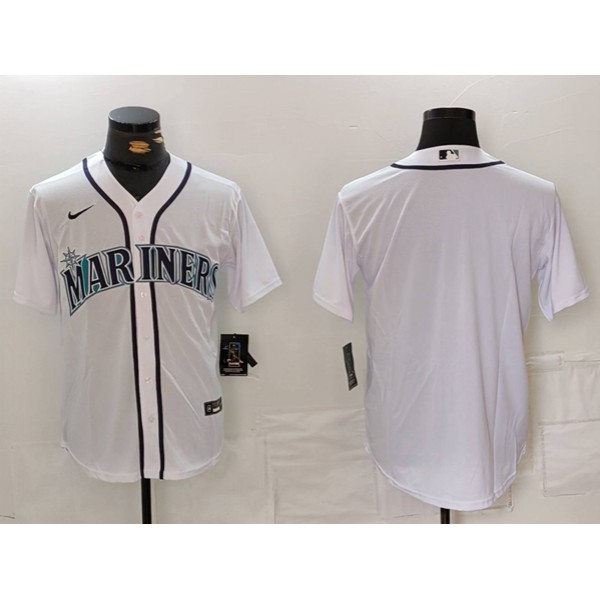 Seattle Mariners Blank White Cool Base Stitched Jersey