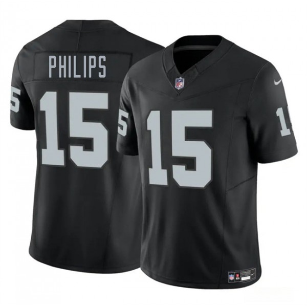 Las Vegas Raiders #15 Kyle Philips Black 2025 F.U.S.E. Vapor Stitched Jersey