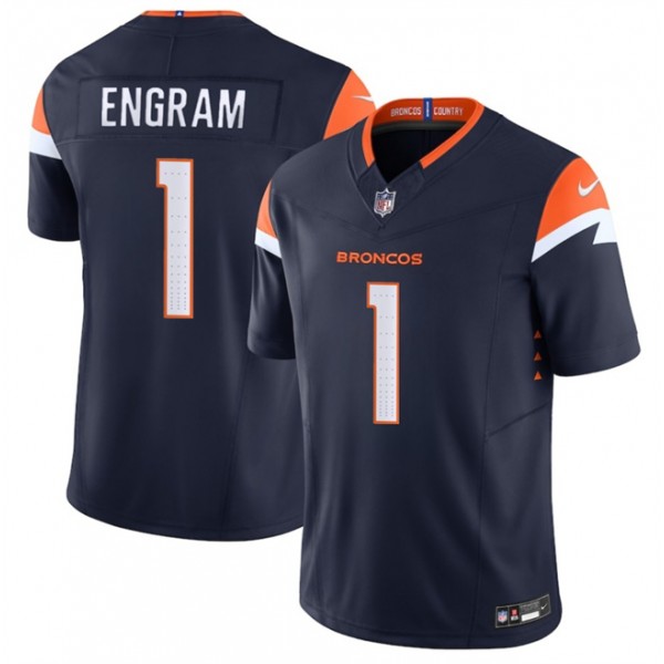 Denver Broncos #1 Evan Engram Navy 2025 F.U.S.E. Alternate Vapor Limited Stitched Jersey