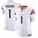 Denver Broncos #1 Evan Engram White 2025 F.U.S.E. Vapor Limited Stitched Jersey