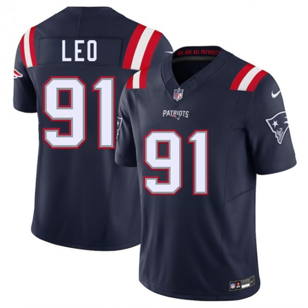 New England Patriots #91 Titus Leo Navy 2025 F.U.S.E. Vapor Limited Stitched Jersey