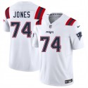 New England Patriots #74 Caleb Jones White 2025 F.U.S.E. Vapor Limited Stitched Jersey