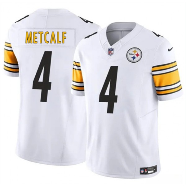 Pittsburgh Steelers #4 DK Metcalf White 2024 F.U.S.E. Vapor Untouchable Limited Stitched Jersey