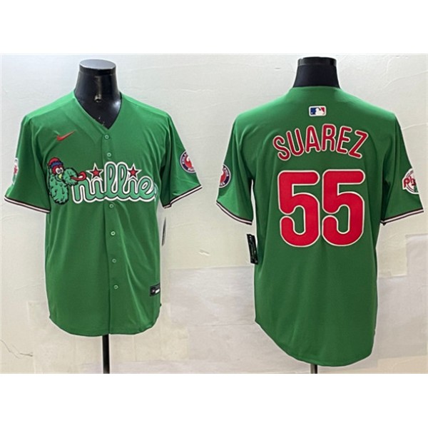 Philadelphia Phillies #55 Ranger Suárez Green Phanatic Limited Stitched Jersey