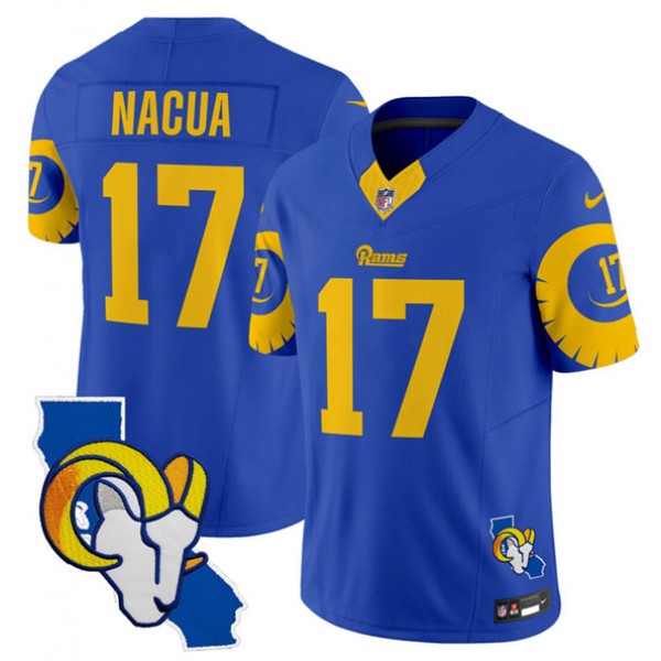 Los Angeles Rams #17 Puka Nacua Royal 2025 F.U.S.E. V2 Limited Stitched Jersey