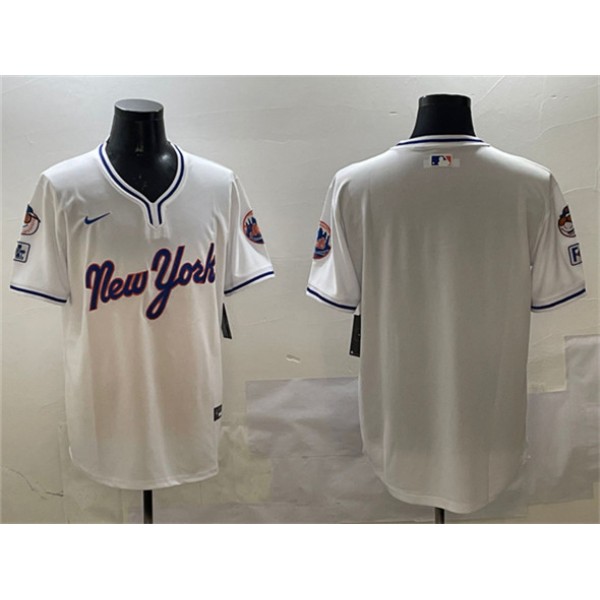 New York Mets Blank White 2025 Spring Training Stitched Jersey