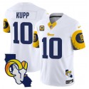 Los Angeles Rams #10 Cooper Kupp White 2025 4-Star C Patch F.U.S.E. V2 Limited Stitched Jersey