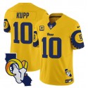 Los Angeles Rams #10 Cooper Kupp Gold 2025 4-Star C Patch F.U.S.E. V2 Limited Stitched Jersey