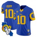 Los Angeles Rams #10 Cooper Kupp Royal 2025 4-Star C Patch F.U.S.E. V2 Limited Stitched Jersey
