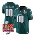 Philadelphia Eagles Custom Green 2025 Eagles Logo Super Bowl LIX Patch New F.U.S.E. Vapor Limited Stitched Jersey