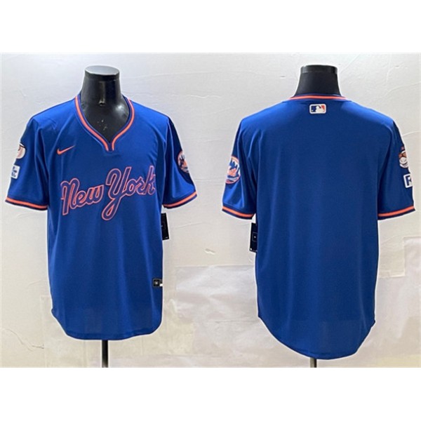 New York Mets Blank Royal 2025 Spring Training Stitched Jersey