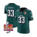 Philadelphia Eagles #33 Cooper DeJean Green 2025 Eagles Logo Super Bowl LIX Patch New F.U.S.E. Vapor Untouchable Limited Stitched Jersey